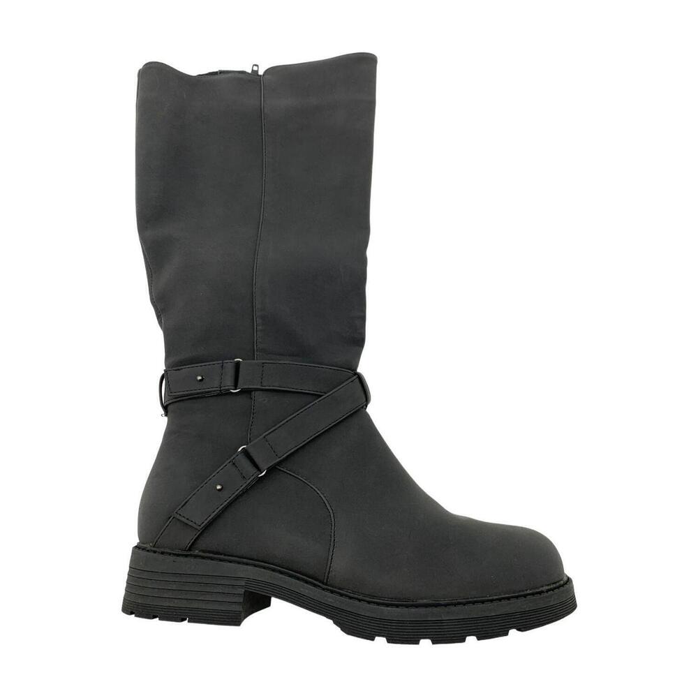 Easy Works Women's Austyn Zip Tall Shift Boots Black - Wide